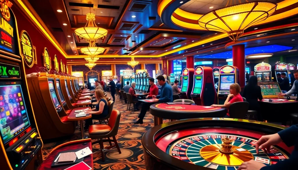 Experience the thrill of mm88 vin with vibrant casino activities featuring poker chips and roulette wheels.